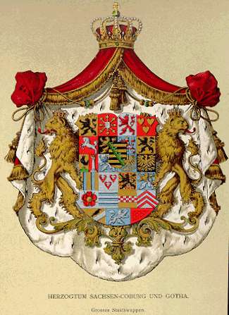 Großes Staatswappen von
Sachsen-Coburg-Gotha